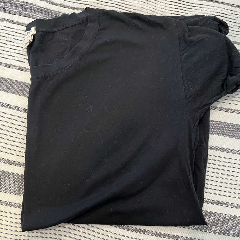J Crew Black Basic Tee / Long Tailed